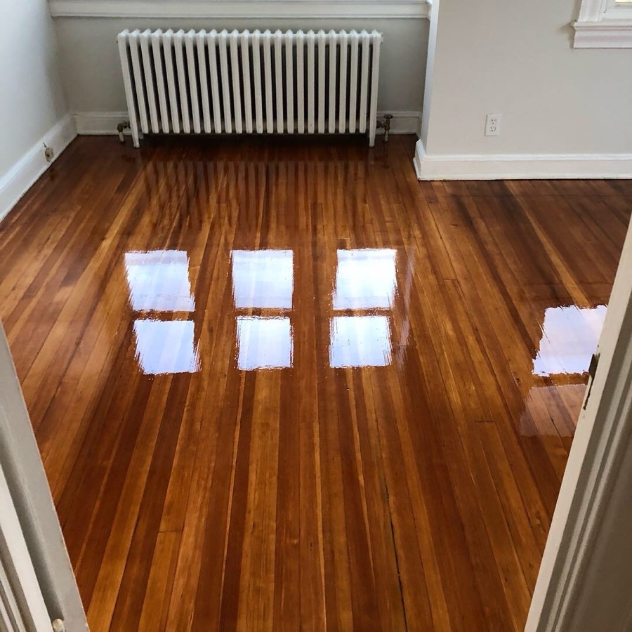 Hardwood floor refinishing